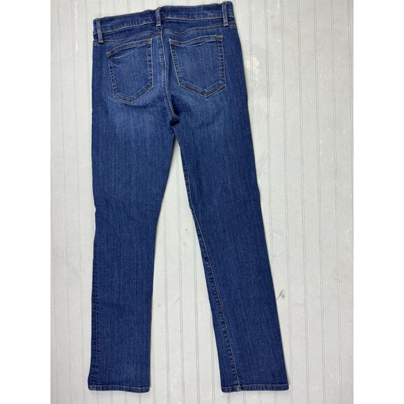 Loft Size 27 4 Womens Jeans Modern Straight Stretch Mid Rise Dark Wash - Picture 3 of 4